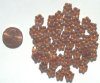 50 3x9mm Transparent Topaz Lustre Spacer Flowers